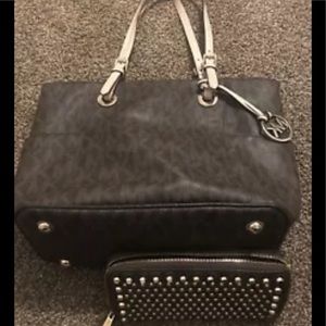 Michael Kors Tote with studded Michael kors wallet